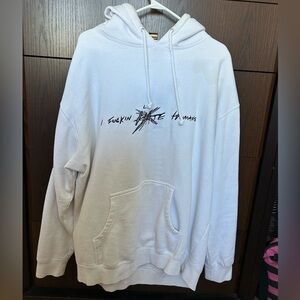 White Graphic Hoodie
